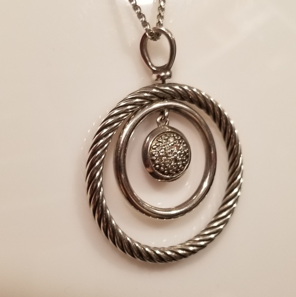 David Yurman Diamond Silver Mobile Pendant
